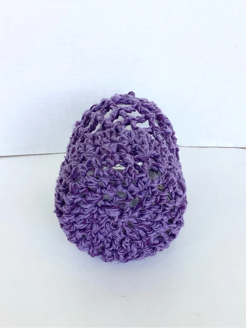 Vase Container Cover Handmade Crochet Purple Boho - Picture 9 of 11